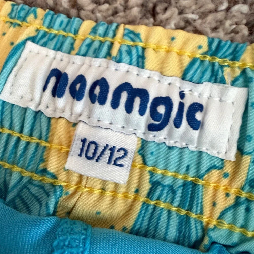 Maamgic Boys Swim Trunks Bundle Size 10/12 Cactus Pineapple Tropical 2 Pack